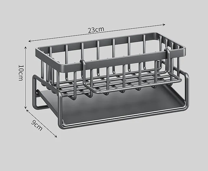 Multi-Functional Kitchen Sink Storage Rack – Space-Saving Organizer with Built-In Drainage