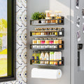 ADBIU 5-Pack Magnetic Spice Rack Organizer – Space-Saving Storage Shelves for Refrigerator, Oven & Kitchen Organization