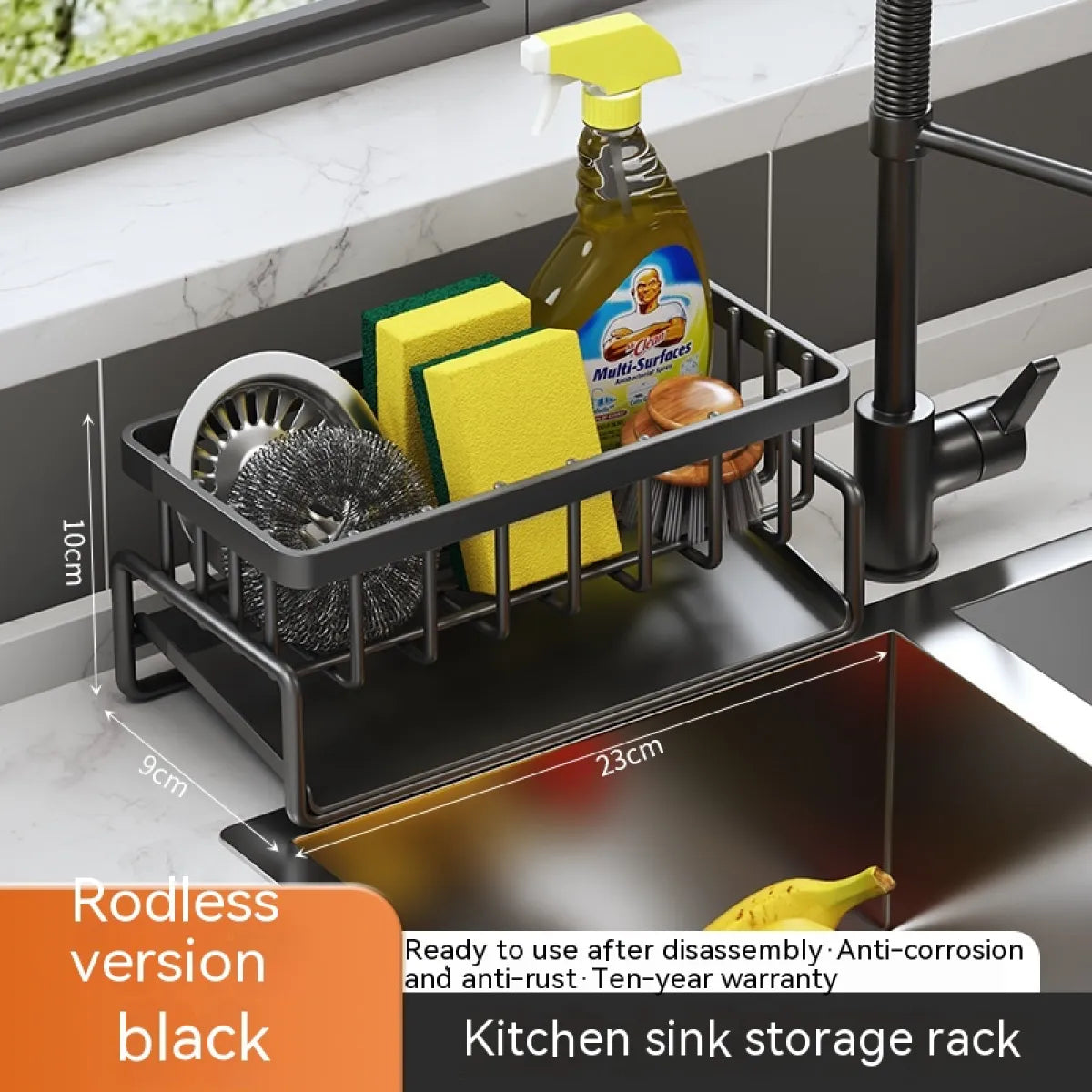 Multi-Functional Kitchen Sink Storage Rack – Space-Saving Organizer with Built-In Drainage